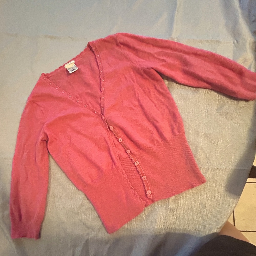 Old navy pink cardigan button up. Easter pink.